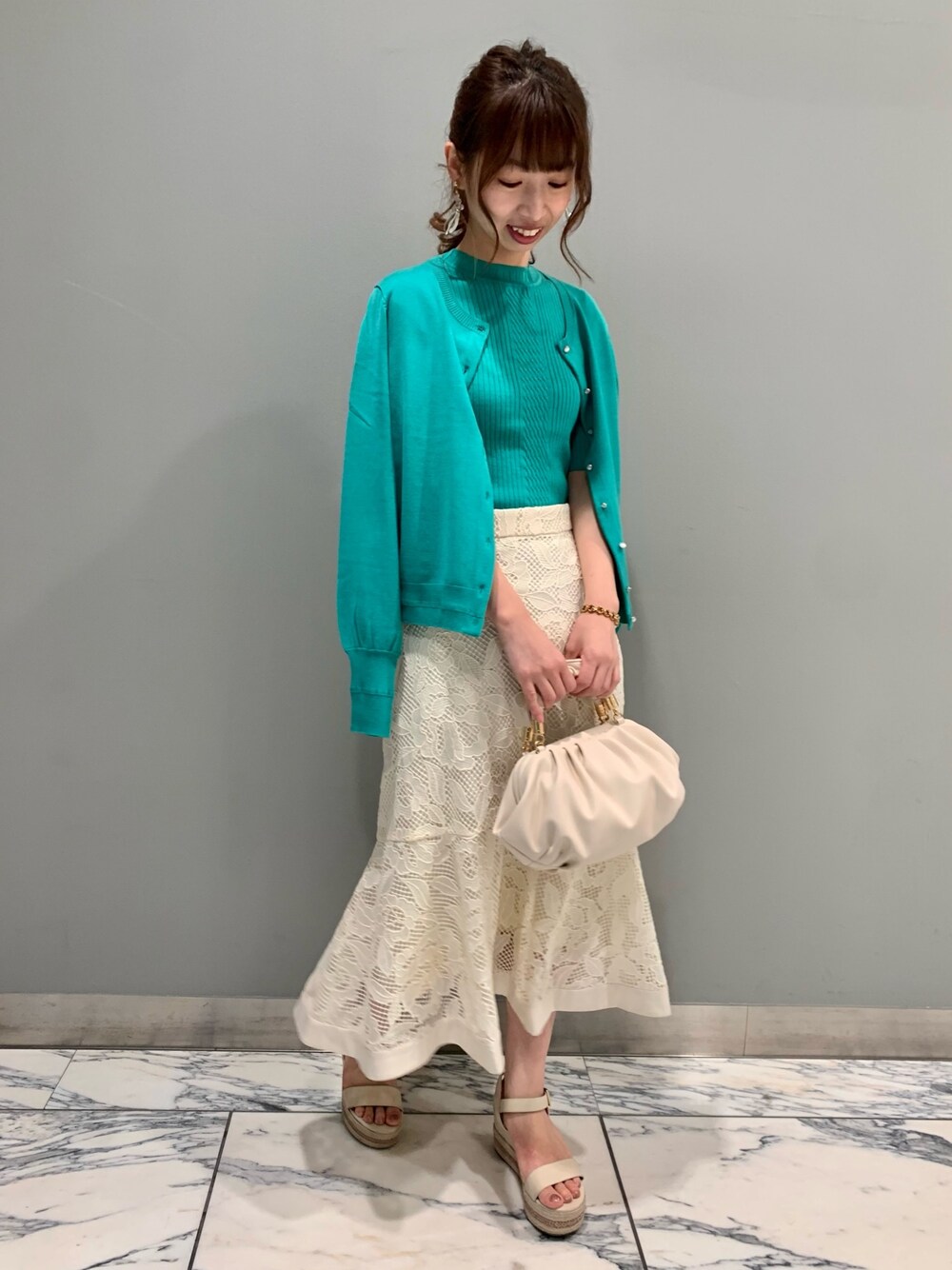【未使用】ジルスチュアート　田中みな実　セシィーレーススカート　総レース　ロング 未使用】ジルスチュアート 田中みな実 セシィーレーススカート