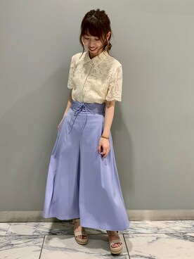 ジルスチュアート　 JILLSTUART セシィーレース襟付きブラウス 極美品】ジルスチュアート セシィーレース襟付きブラウス M