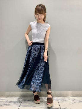 「JILL STUART（ジルスチュアート）のアイテム」を使った、tomokoさん（レディース・155cm）の夏コーディネート