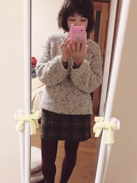 「SpRay PREMIUM（スプレイプレミアム）のアイテム（スカート）」を使った、かほさん（レディース・156cm）の冬コーディネート