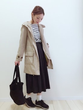 「Simplicite（サンプリシテ）のアイテム」を使った、haru さん（レディース・161cm）の春コーディネート