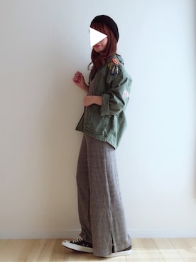 「ROTHCO（ロスコ）のアイテム」を使った、haru さん（レディース・161cm）の秋コーディネート