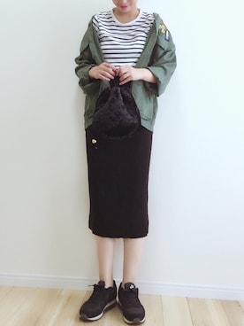 「ROTHCO（ロスコ）のアイテム」を使った、haru さん（レディース・161cm）の秋コーディネート