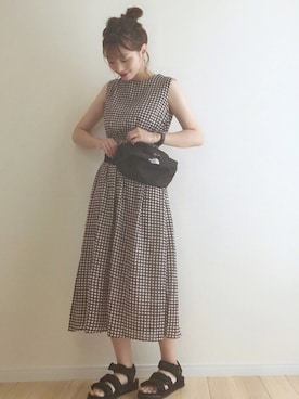 「&. NOSTALGIA（アンドドットノスタルジア）のアイテム（ワンピース）」を使った、haru さん（レディース・161cm）の夏コーディネート