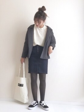 「AZUL ENCANTO（アズールエンカント）のアイテム（その他アウター）」を使った、haru さん（レディース・161cm）の秋コーディネート