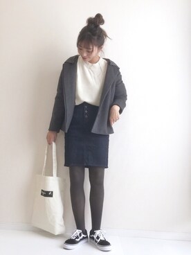 haru さんの「【agnes b. pour ADAM ET ROPE'】TOTE BAG WITH BOX LOGO」を使ったコーディネート