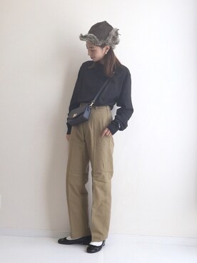 「MKT（エムケーティー）のアイテム（トップス）」を使った、haru さん（レディース・161cm）の秋コーディネート