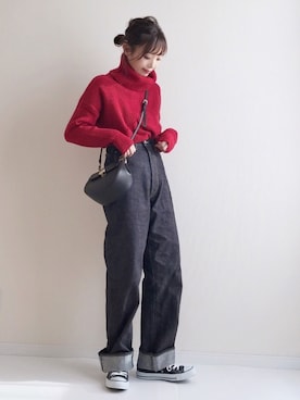 「アイラブCONVERSE」｜haru さん（レディース・161cm）の秋コーディネート