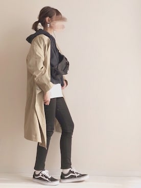 「mercibeaucoup,（メルシーボークー）のアイテム（ジャケット/アウター）」を使った、haru さん（レディース・161cm）の春コーディネート