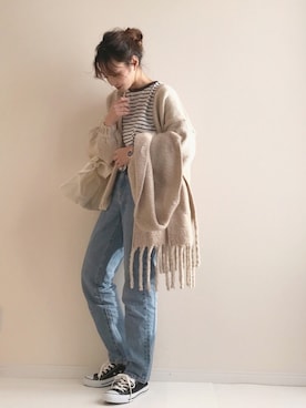 「TODAYFUL（トゥデイフル）のTODAYFUL(トゥディフル) ''Vintage Apron Sacoche'' ヴィンテージエプロンサコッシュ ／11821066（ショルダーバッグ）」を使った、haru さん（レディース・161cm）の春コーディネート