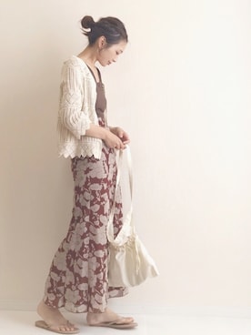 「TODAYFUL（トゥデイフル）のTODAYFUL(トゥディフル) ''Vintage Apron Sacoche'' ヴィンテージエプロンサコッシュ ／11821066（ショルダーバッグ）」を使った、haru さん（レディース・161cm）の夏コーディネート