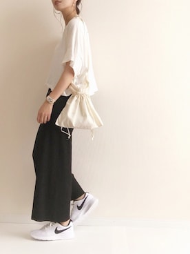 「TODAYFUL（トゥデイフル）のTODAYFUL(トゥディフル) ''Vintage Apron Sacoche'' ヴィンテージエプロンサコッシュ ／11821066（ショルダーバッグ）」を使った、haru さん（レディース・161cm）の夏コーディネート