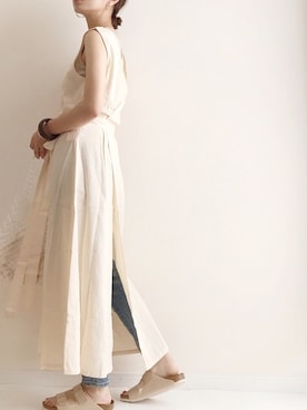 「zozoデニム」｜「アイテム（ワンピース/ドレス）」を使った、haru さん（レディース・161cm）の夏コーディネート