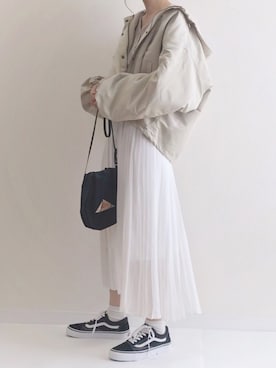 「apres jour mignon（アプレジュールミニョン）のアイテム（ブルゾン）」を使った、haru さん（レディース・161cm）の夏コーディネート