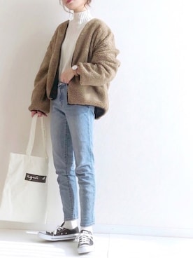 「Chaco closet（チャコ クローゼット）のアイテム（ジャケット/アウター）」を使った、haru さん（レディース・161cm）の秋コーディネート