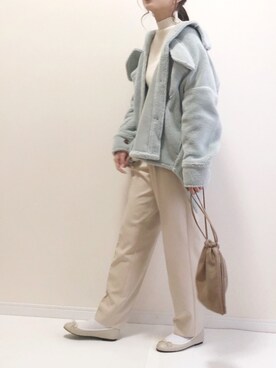 「GRL（グレイル）のアイテム（その他アウター）」を使った、haru さん（レディース・161cm）の冬コーディネート