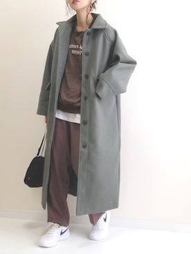 「DHOLIC（ディーホリック）のアイテム（ダウンジャケット/コート）」を使った、haru さん（レディース・161cm）の冬コーディネート