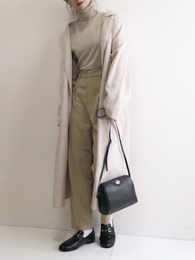 「GRL（グレイル）のアイテム（その他アウター）」を使った、haru さん（レディース・161cm）の冬コーディネート