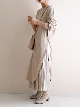 「Juze（ジュゼ）のアイテム」を使った、haru さん（レディース・161cm）の冬コーディネート