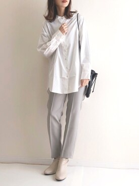 「ALLUMER（アリュメール）のアイテム（トップス）」を使った、haru さん（レディース・161cm）の冬コーディネート