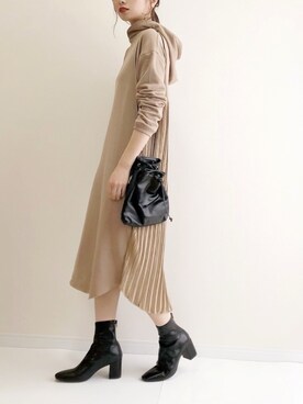 「アンブルネージュ」｜「アイテム（ブーツ）」を使った、haru さん（レディース・161cm）の春コーディネート