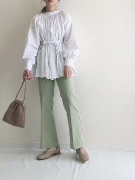 「OpenCLOSE（オープンクローズ）のアイテム（トップス）」を使った、haru さん（レディース・161cm）の春コーディネート