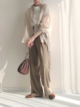 「LA BELLE ETUDE（ラベルエチュード）のアイテム（トップス）」を使った、haru さん（レディース・161cm）の春コーディネート