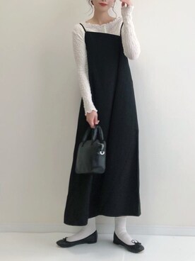 「ISOOK（アイスー）のアイテム（ワンピース/ドレス）」を使った、haru さん（レディース・161cm）の春コーディネート