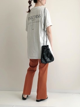 「CLANE（クラネ）のアイテム（バッグ）」を使った、haru さん（レディース・161cm）の夏コーディネート