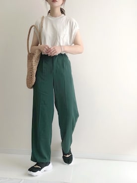 「BASE（ベース）のアイテム」を使った、haru さん（レディース・161cm）の夏コーディネート
