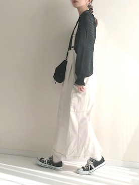 「AZUL ENCANTO（アズールエンカント）のアイテム（シャツ/ブラウス）」を使った、haru さん（レディース・161cm）の秋コーディネート