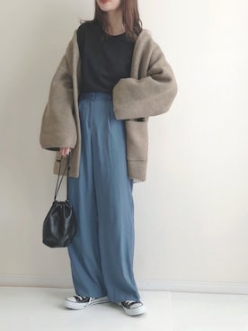 「MKT（エムケーティー）のアイテム（トップス）」を使った、haru さん（レディース・162cm）の秋コーディネート