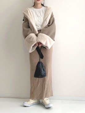 「LA BELLE ETUDE（ラベルエチュード）のアイテム（ジャケット/アウター）」を使った、haru さん（レディース・162cm）の秋コーディネート