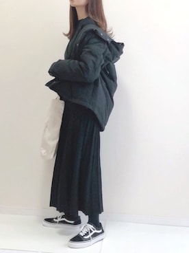 「ALLUMER（アリュメール）のアイテム（ジャケット/アウター）」を使った、haru さん（レディース・162cm）の冬コーディネート