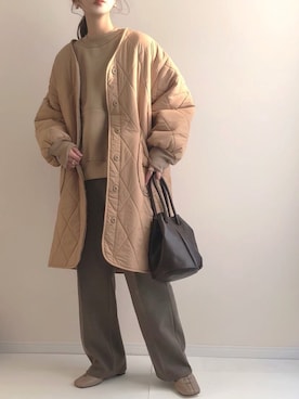 「DHOLIC（ディーホリック）のアイテム（スウェット）」を使った、haru さん（レディース・162cm）の冬コーディネート