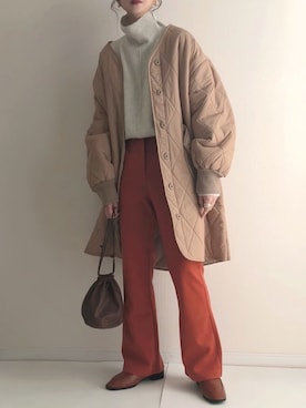 「DHOLIC STYLE（ディーホリックスタイル）のアイテム（その他アウター）」を使った、haru さん（レディース・162cm）の冬コーディネート
