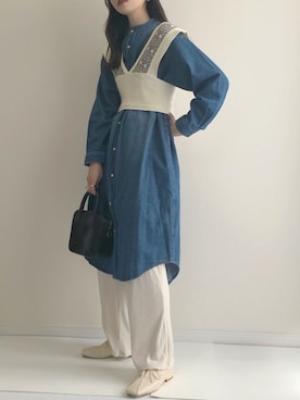 「JEANASIS（ジーナシス）のアイテム（その他シューズ）」を使った、haru さん（レディース・162cm）の冬コーディネート