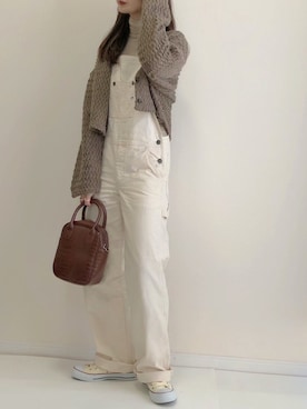 「Lee（リー）のアイテム（オールインワン・サロペット）」を使った、haru さん（レディース・162cm）の春コーディネート