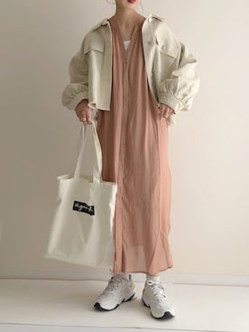 「RETRO GIRL（レトロガール）のアイテム（その他アウター）」を使った、haru さん（レディース・162cm）の春コーディネート