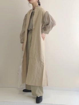 「ALLUMER（アリュメール）のアイテム（トップス）」を使った、haru さん（レディース・162cm）の春コーディネート