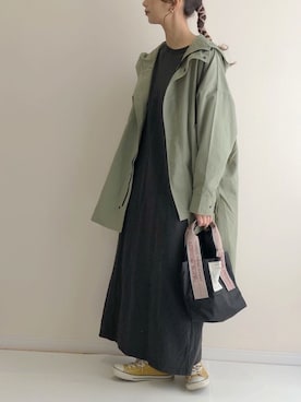 「KBF（ケイビーエフ）のアイテム（ジャケット/アウター）」を使った、haru さん（レディース・162cm）の春コーディネート