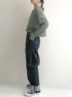 「ANATOMICA（アナトミカ）の【ANATOMICA】別注 618 MARILYN 13oz（デニムパンツ）」を使った、haru さん（レディース・162cm）の春コーディネート
