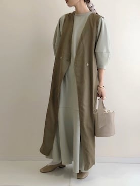 「GUSCIO（グッシオ）のアイテム」を使った、haru さん（レディース・162cm）の春コーディネート