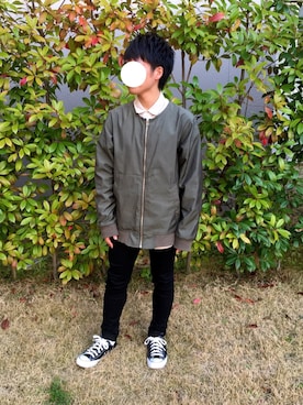 「レイヤードstyle」｜「アイテム（ノーカラージャケット）」を使った、ひでさん（メンズ・162cm）の冬コーディネート