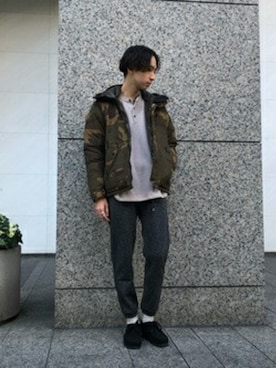 「417 EDIFICE（フォーワンセブンエディフィス）のアイテム（ダウンジャケット/コート）」を使った、Ryoさん（メンズ・178cm）の冬コーディネート
