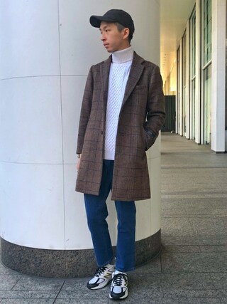 417 EDIFICEカシミヤブレンドメルトンチェスターコート 417 EDIFICE（フォーワンセブンエディフィス）の「◇ダブル