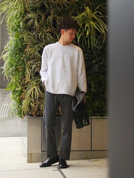 「417 EDIFICE（フォーワンセブンエディフィス）のアイテム（スウェット）」を使った、Ryoさん（メンズ・178cm）の春コーディネート