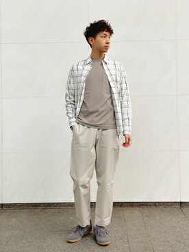 「417 EDIFICE（フォーワンセブンエディフィス）のアイテム（スニーカー）」を使った、Ryoさん（メンズ・178cm）の春コーディネート