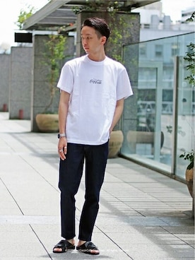 「Coca Cola（コカコーラ）のアイテム」を使った、Ryoさん（メンズ・178cm）の夏コーディネート