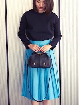「TOFF&LOADSTONE（トフアンドロードストーン）のアイテム（ハンドバッグ）」を使った、Naomi Hasegawaさん（レディース・169cm）の秋コーディネート